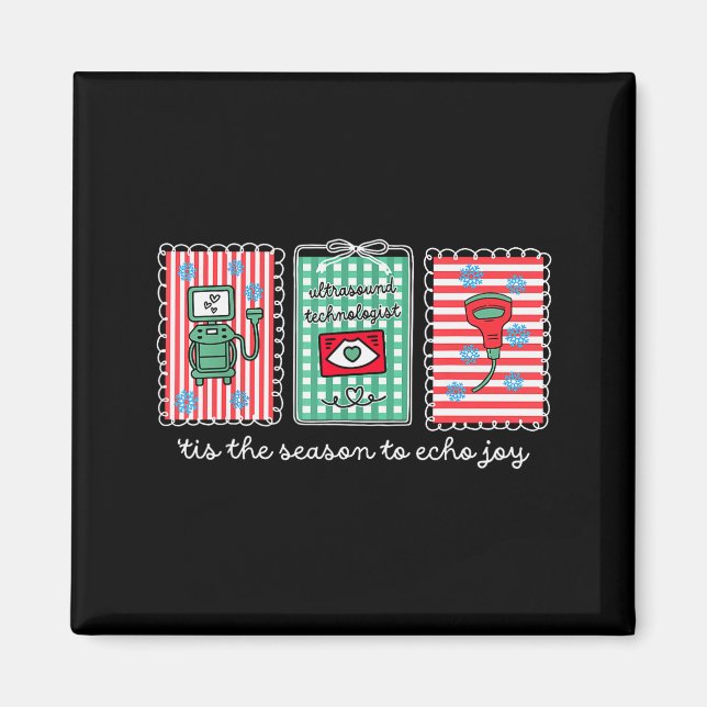 Imán Tis The Season To Echo Joy Christmas Stamp Ultraso (Frente)