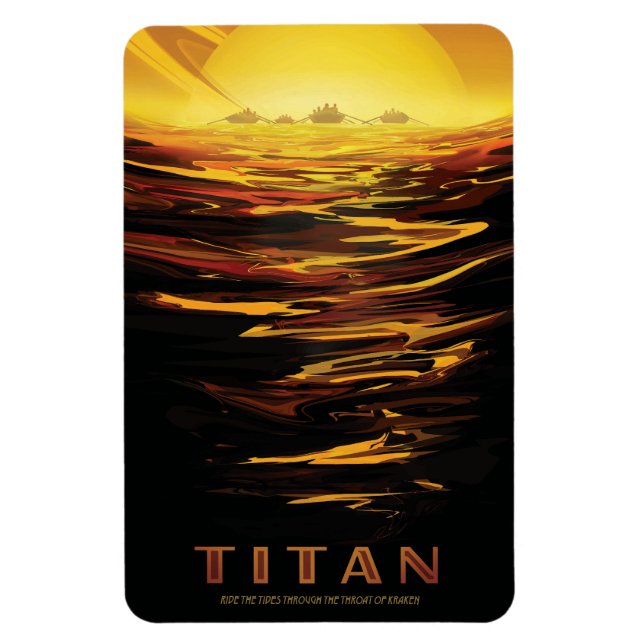 Imán Titán mayor luna del planeta Saturno (Vertical)
