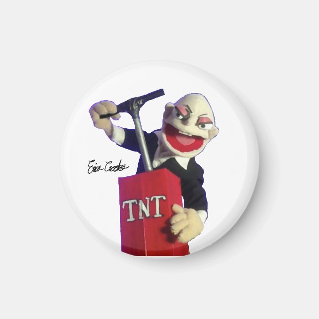 Imán Títere punk con émbolo de TNT (Frente)