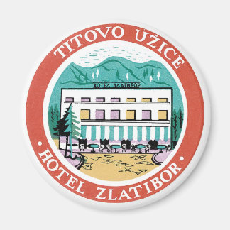 Imán Titovo Uzice Hotel Zlatibor Etiqueta de época