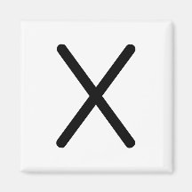 Título de letra "x" Magnet