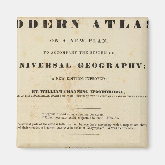 Imán Título Página Atlas modernos (Frente)