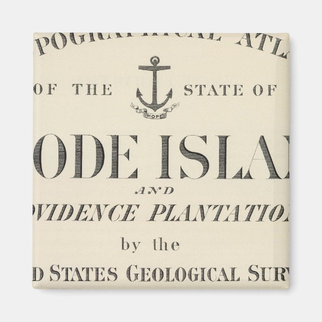 Imán Título Página Rhode Island atlas (Frente)