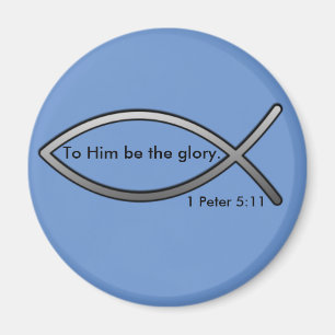 Imán To Him be the glory Quote Magnet