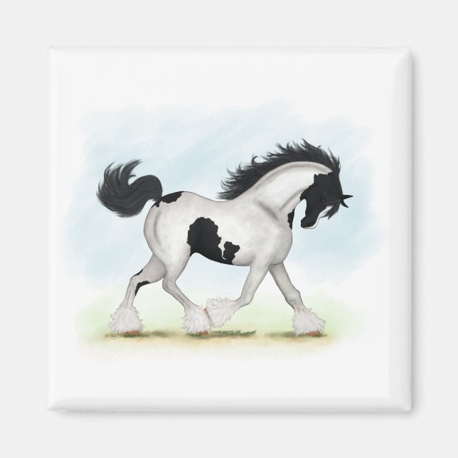 Imán Tobiano Gypsy Vanner Horse (Frente)