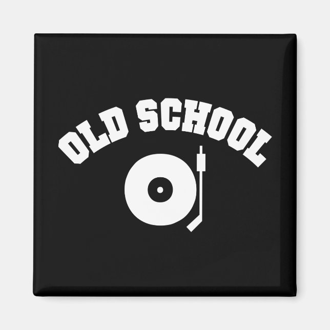 Imán Tocadiscos de DJ de Vieja Escuela (Frente)