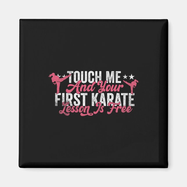 Imán Tócame y tu primera lección de karate es gratis (Frente)