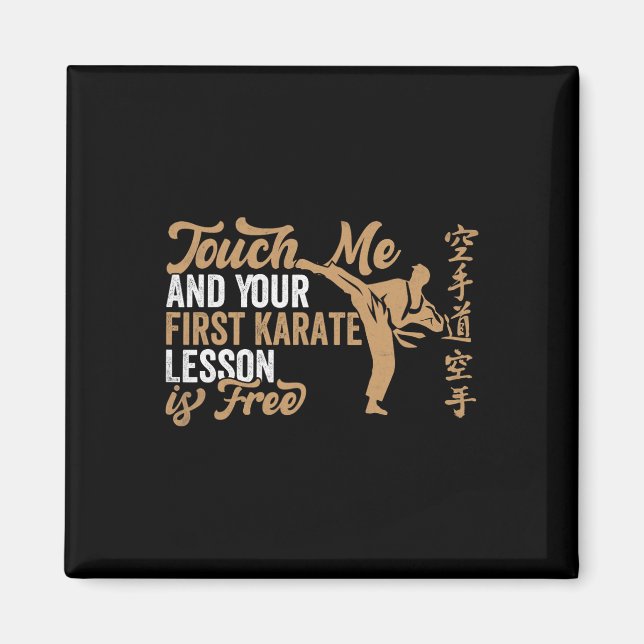 Imán Tócame y tu primera lección de karate es gratis (Frente)