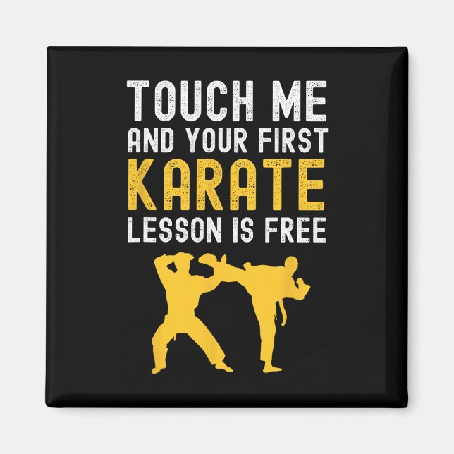 Imán Tócame y tu primera lección de karate es gratis (Frente)