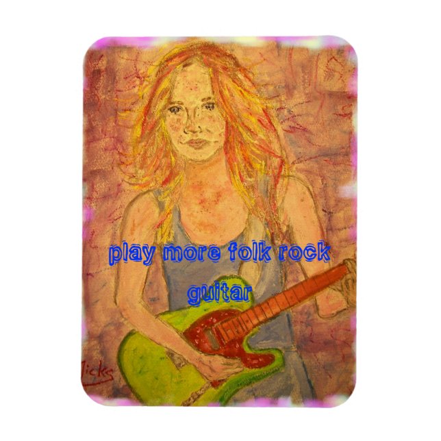 Imán tocar más guitarra de rock folclórico (Vertical)