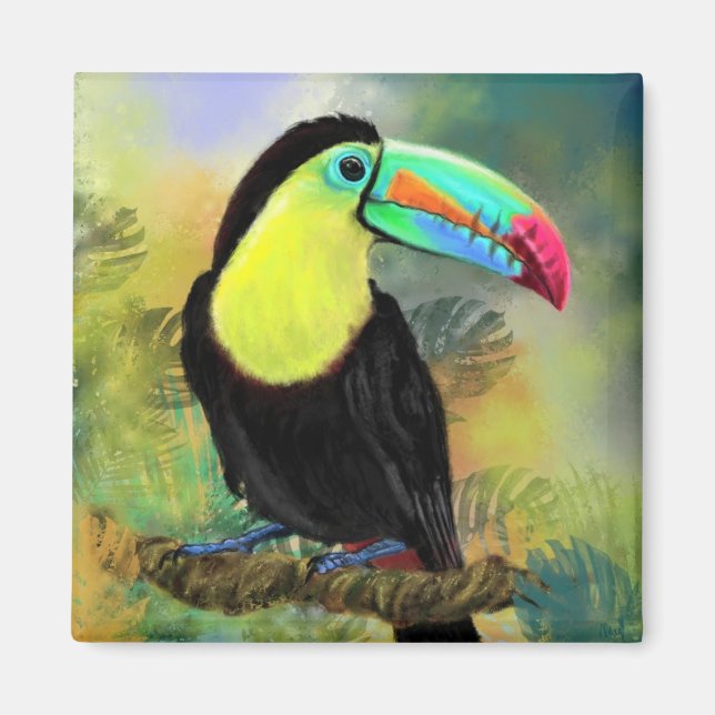 Imán Toco Tropical Exótico Toco Toucan Bird - Pint (Frente)
