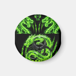 Imán TOCOCLAWS Dragones Gemelos Neon Verde Relámpago