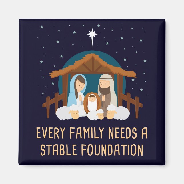 Imán Toda familia necesita una fundación estable - Navi (Frente)