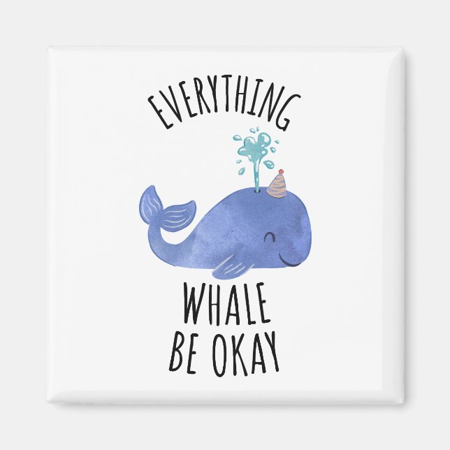 Imán Toda la ballena esté bien (Frente)