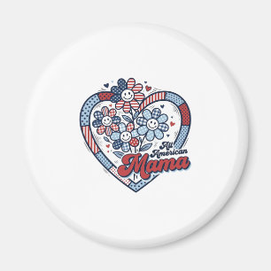 Imán Toda Mamá Americana Diseño de Camiseta de Flor Pat