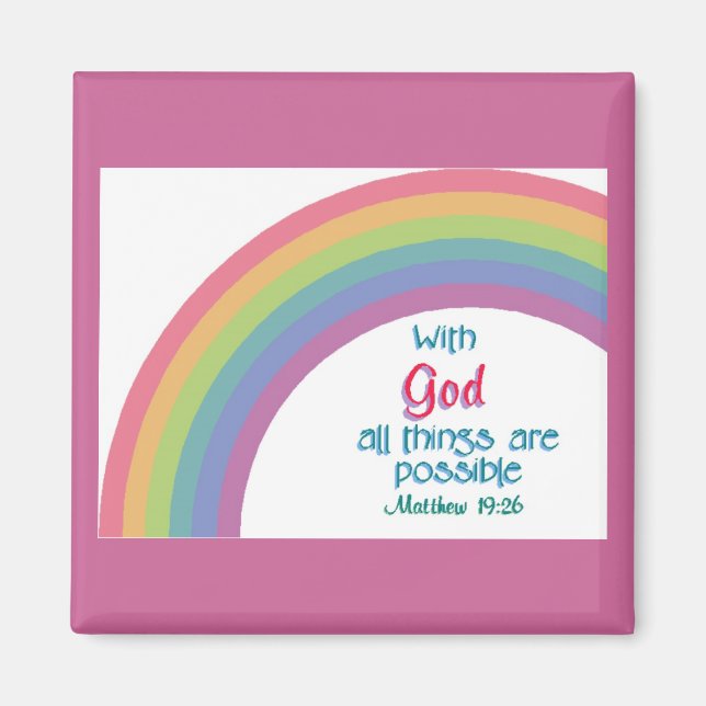 Imán Todas las cosas son posibles (Frente)