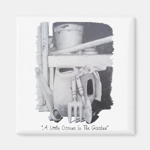 Imán todavía dibujo de la vida de los utensilios de