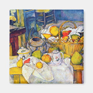 Imán Todavía la vida con cesta de frutas, Paul Cezanne
