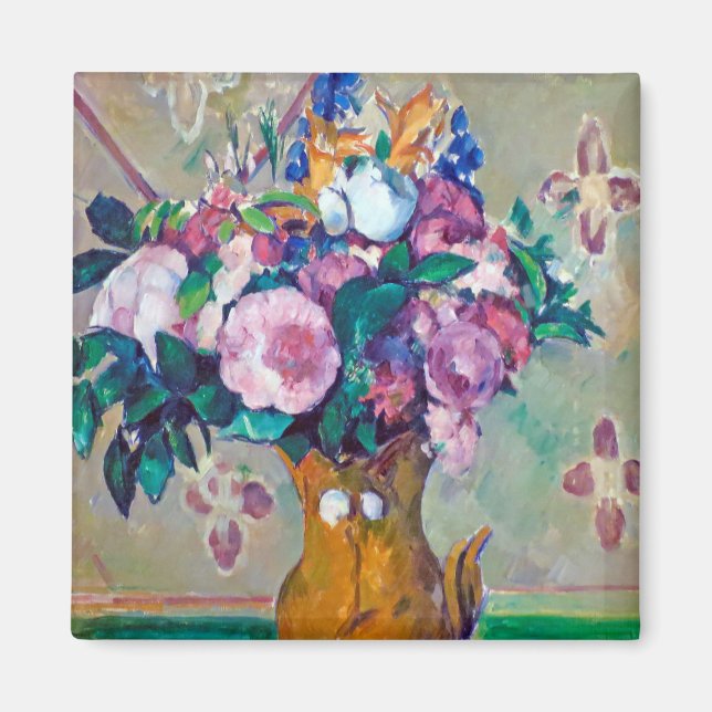 Imán Todavía la vida con flores, Paul Cezanne (Frente)