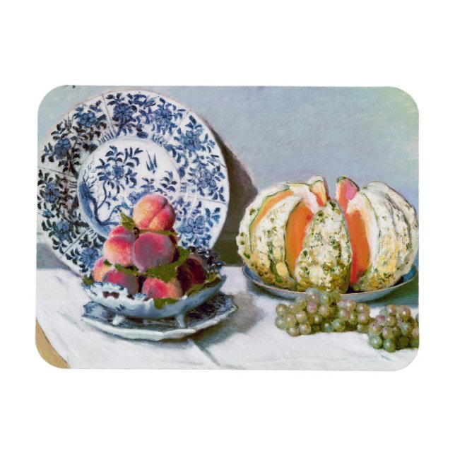 Imán Todavía la vida con Melon, Claude Monet, 1872 (Horizontal)