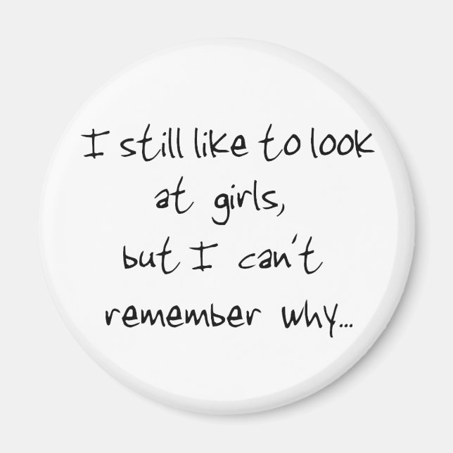 Imán Todavía me gusta mirar imán-chicas (Frente)