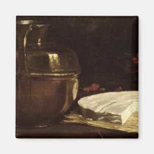 Imán Todavía vida con el brie, 1863