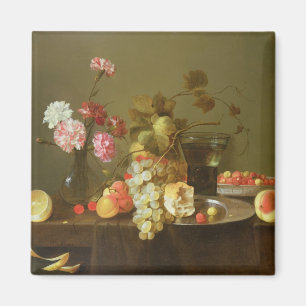 Imán Todavía vida de la fruta y de las flores