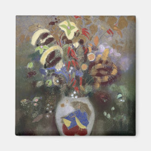 Imán Todavía vida de un florero de flores (en colores