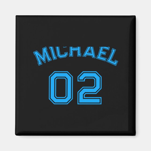 Imán Toddler Boy Blue Name Jersey Number Srts Cotton To (Frente)