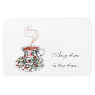 Imán Todo el tiempo es tiempo té Tea Slogan Cita Vinta