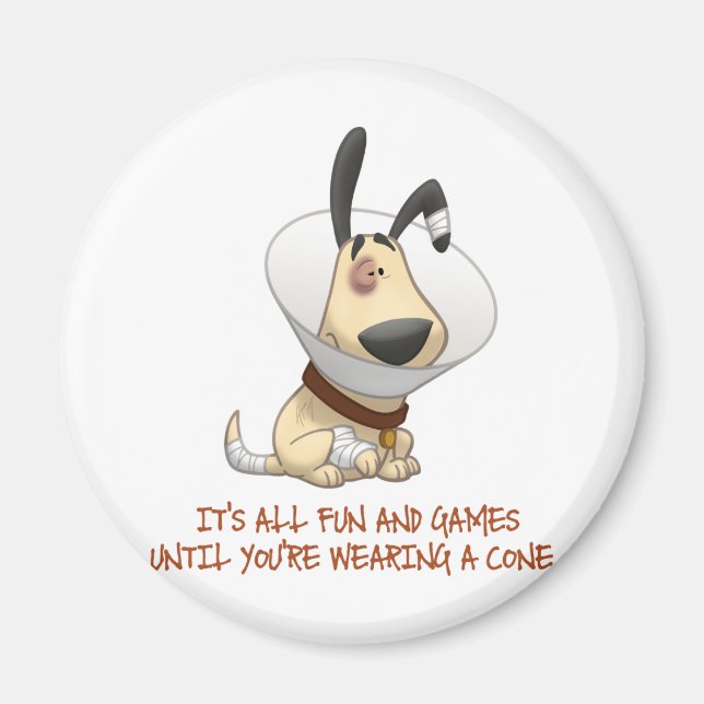 Imán Todo es diversión y juegos hasta que llevas un con (Frente)