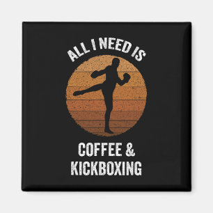 Imán Todo lo que necesito es café y kickboxing Boxeo vi