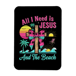 Imán Todo lo que necesito es Jesús y la playa