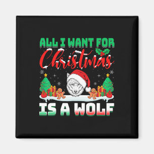 Imán Todo Lo Que Quiero De Los Navidades Es Un Lobo De