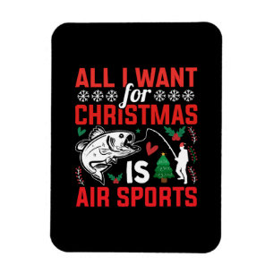 Imán Todo lo que quiero para Navidad es Deportes Aéreos