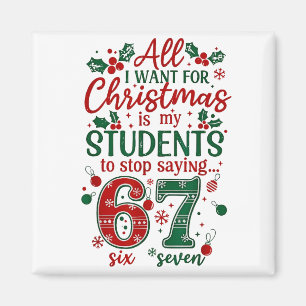 Imán Todo lo que Quiero para Navidad es que mis Alumnos