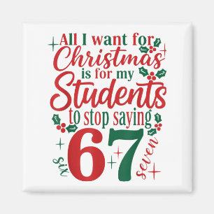 Imán Todo lo que Quiero para Navidad es que mis Alumnos