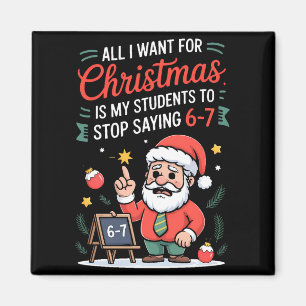 Imán Todo lo que Quiero para Navidad es que Mis Alumnos