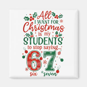 Imán Todo lo que Quiero para Navidad es que mis Alumnos