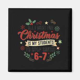 Imán Todo lo que Quiero para Navidad es que mis Alumnos