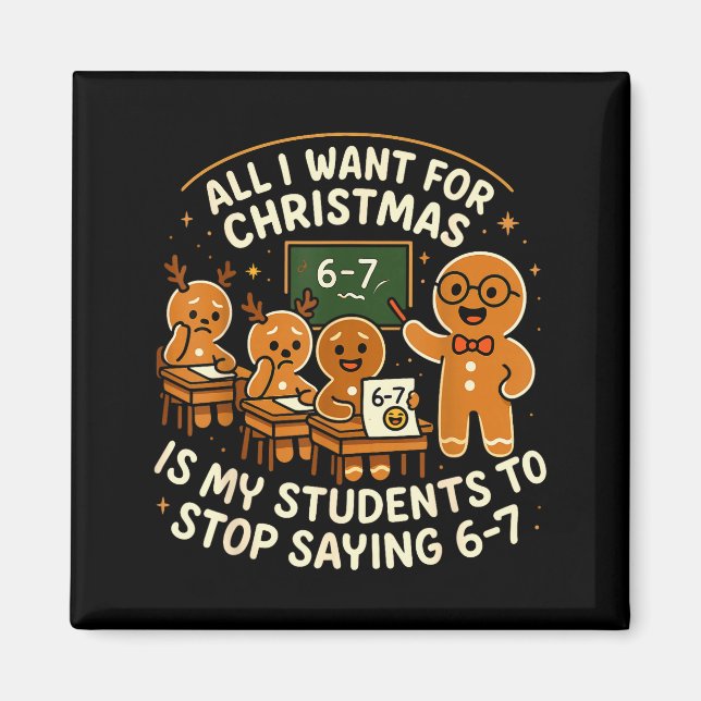 Imán Todo lo que Quiero para Navidad es que mis Estudia (Frente)