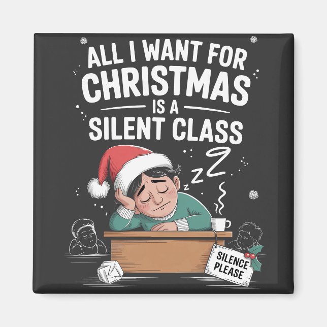 Imán Todo lo que quiero para Navidad es un profesor de  (Frente)