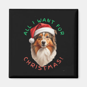 Imán ¡Todo Lo Que Quiero Para Navidades! Para Shetland