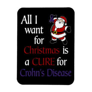 Imán Todo lo que quiero para Navidades/Santa...Crohn's
