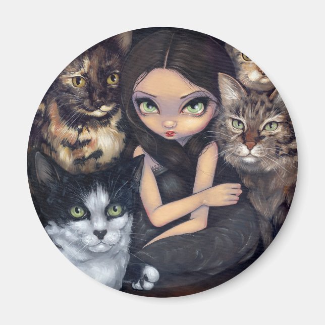 Imán "Todo se trata de los gatos" (Frente)