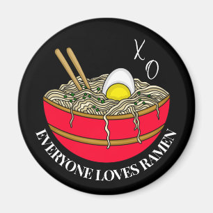 Imán Todos aman a Ramen   Navidades divertidos Pun