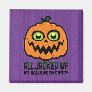 Imán Todos atorados por el dulce de halloween Jack-O'-L
