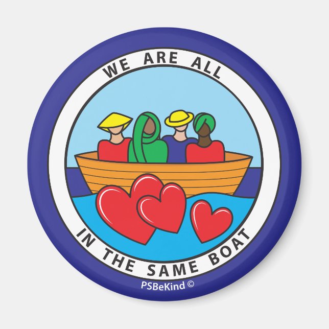 Imán Todos Estamos En El Mismo Barco 2_Round Magnet 2.2 (Frente)