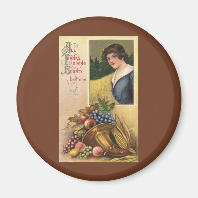 Imán Todos los benditos de Acción de Gracias Sean Tuyos (Frente)