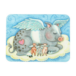 IMÁN TODOS LOS BUENOS PIGLETAS VAN A HEAVEN MAGNET